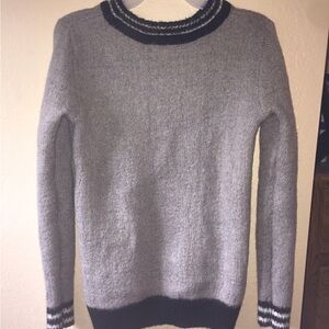 bundle only Grey and Black Varsity Style Sweater